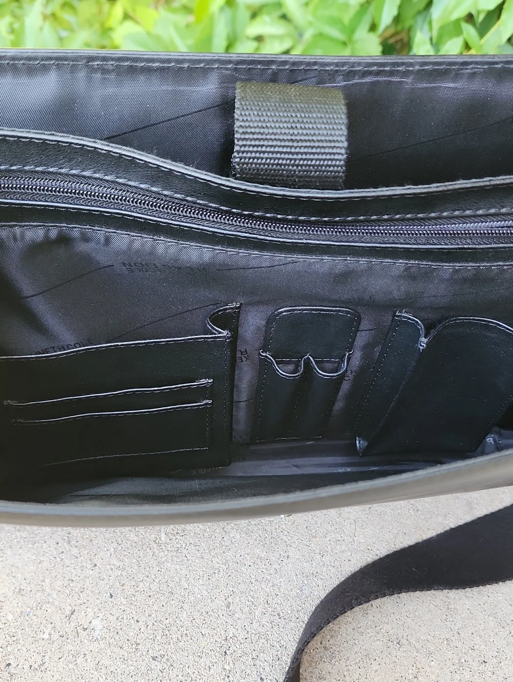 Kenneth Cole Black Leather Briefcase